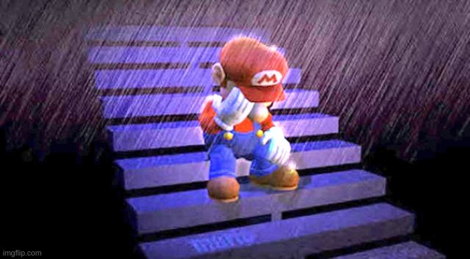 Sad Mario | image tagged in sad mario | made w/ Imgflip meme maker