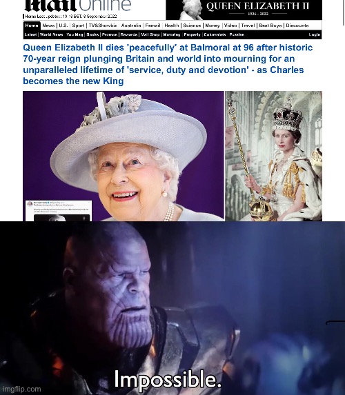 This country is finished | image tagged in thanos impossible | made w/ Imgflip meme maker