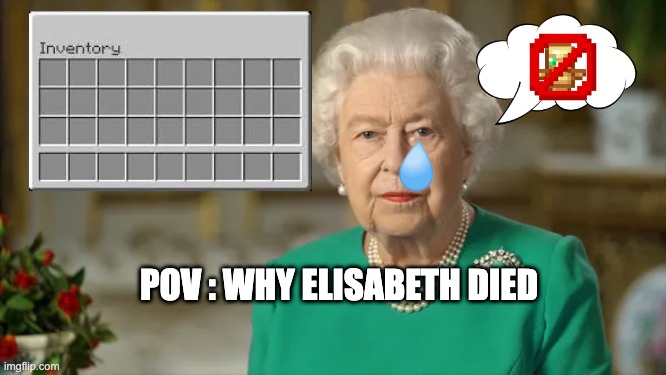 sorry british | POV : WHY ELISABETH DIED | image tagged in minecraft,united kingdom | made w/ Imgflip meme maker