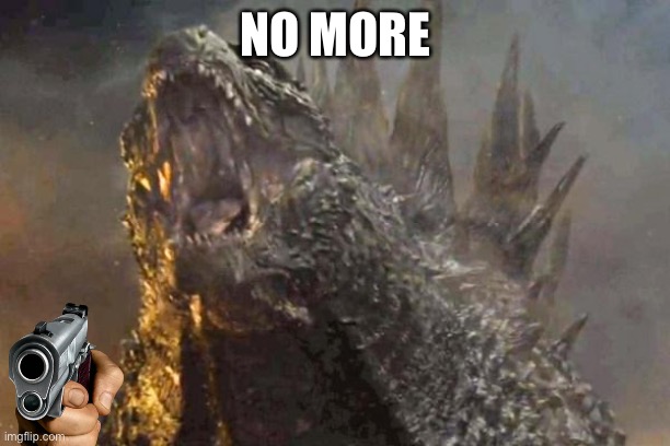 Godzilla 2014 come at me bro | NO MORE | image tagged in godzilla 2014 come at me bro | made w/ Imgflip meme maker