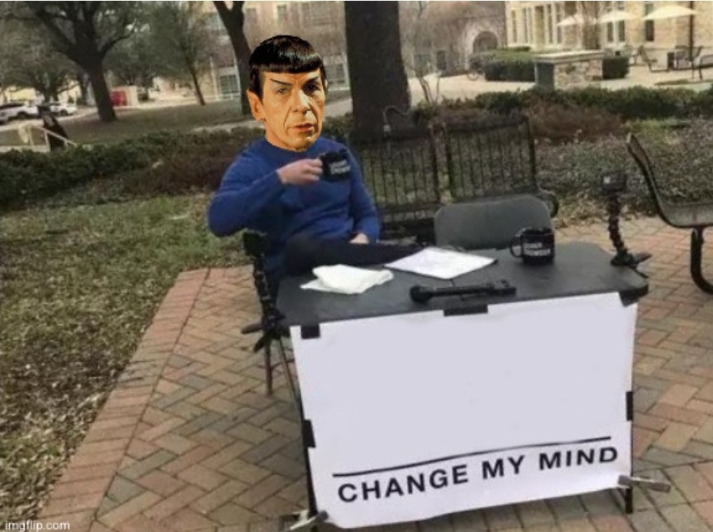 Spock Change my mind Blank Meme Template