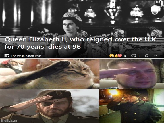 Rest in peace, queen. | image tagged in queen elizabeth,death,press f to pay respects | made w/ Imgflip meme maker
