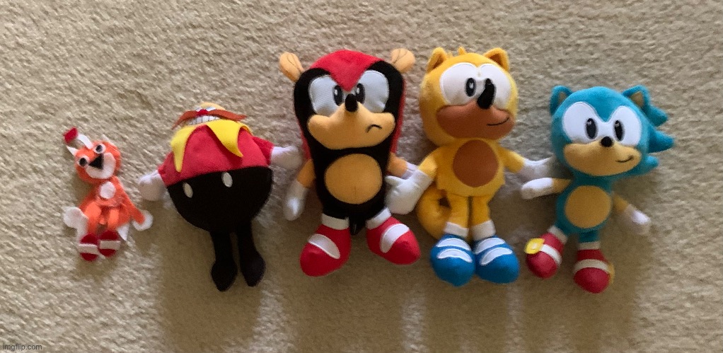My sonic plush collection (so far) | made w/ Imgflip meme maker