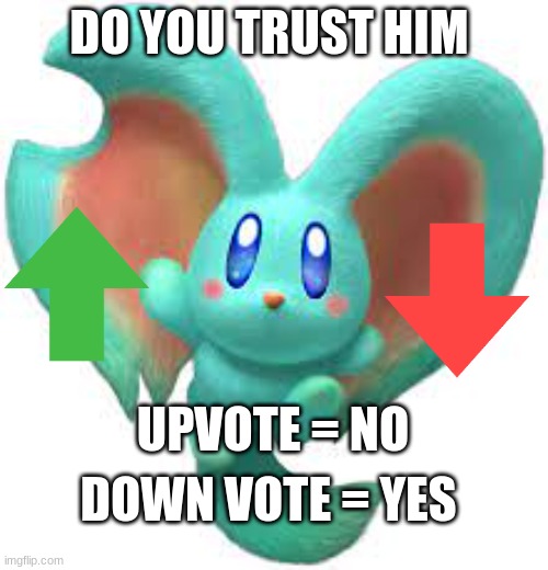 Do U Trust Him There's Gonna Be A Debate | DO YOU TRUST HIM; UPVOTE = NO; DOWN VOTE = YES | image tagged in elflin,do you trust me | made w/ Imgflip meme maker