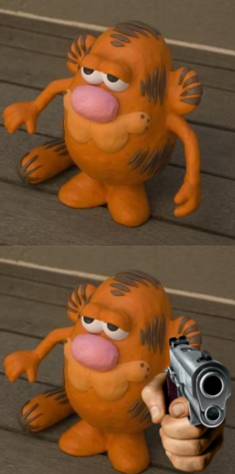 High Quality Garfield Potato Head Comparison Blank Meme Template