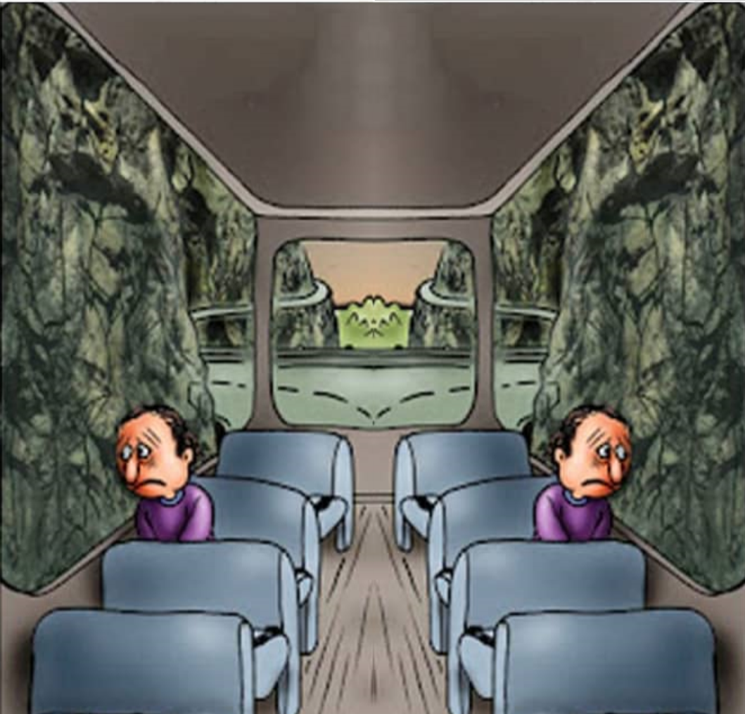 Two Sad guys on a bus Blank Meme Template