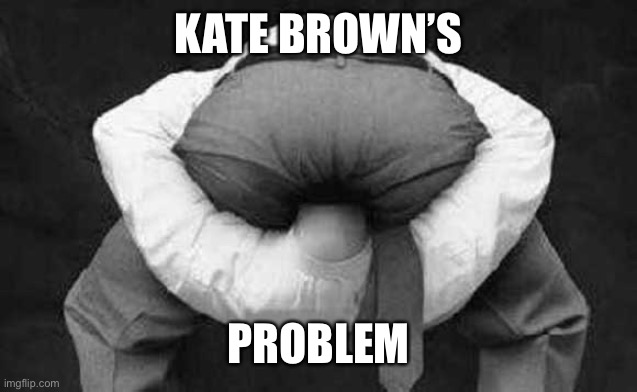 Head up ass  | KATE BROWN’S PROBLEM | image tagged in head up ass | made w/ Imgflip meme maker