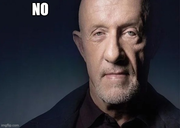mike ehrmantraut | NO | image tagged in mike ehrmantraut | made w/ Imgflip meme maker