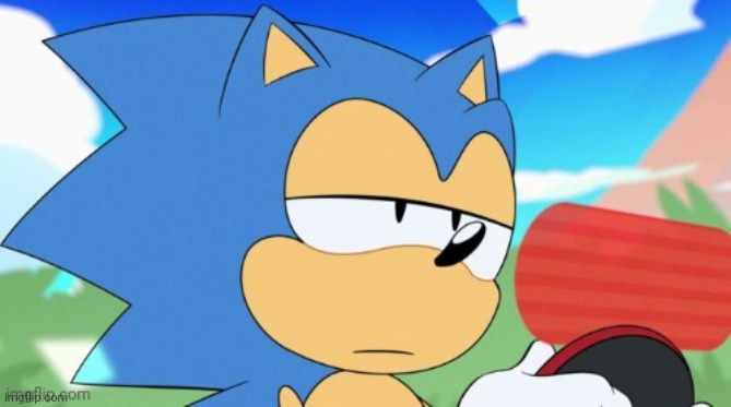 High Quality sonic unamused Blank Meme Template