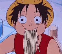 High Quality Luffy Eating Blank Meme Template