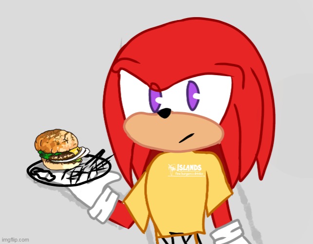 saw some sonic fanart so decided to share my unfinished one | image tagged in sonic the hedgehog,fanart,digital art,drawing,knuckles,island | made w/ Imgflip meme maker