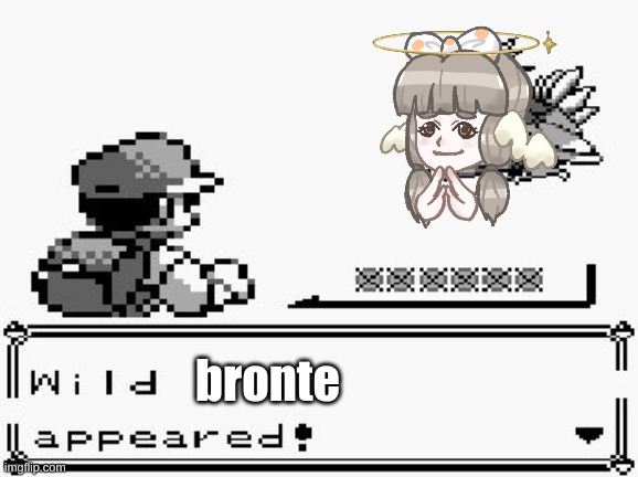 pokemon appears | bronte | image tagged in pokemon appears | made w/ Imgflip meme maker