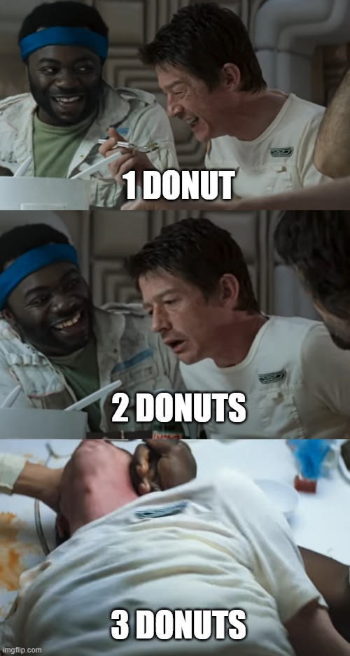 1 DONUT; 2 DONUTS; 3 DONUTS | made w/ Imgflip meme maker