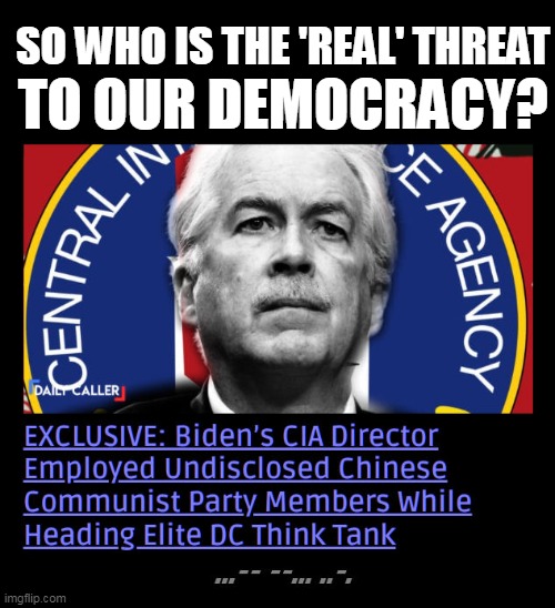 BIDEN'S BUDDIES | SO WHO IS THE 'REAL' THREAT; TO OUR DEMOCRACY? | image tagged in biden's buddies,cia,ccp | made w/ Imgflip meme maker