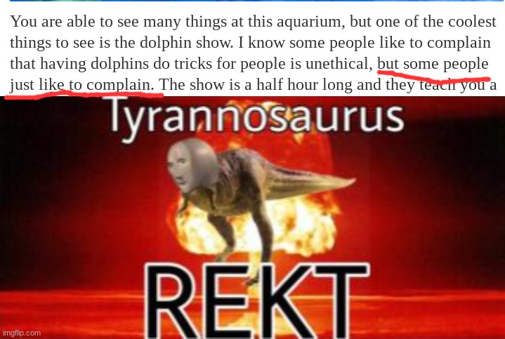 I honestly just thought, DAMMMMNNNNNNN | image tagged in tyrannosaurus rekt | made w/ Imgflip meme maker