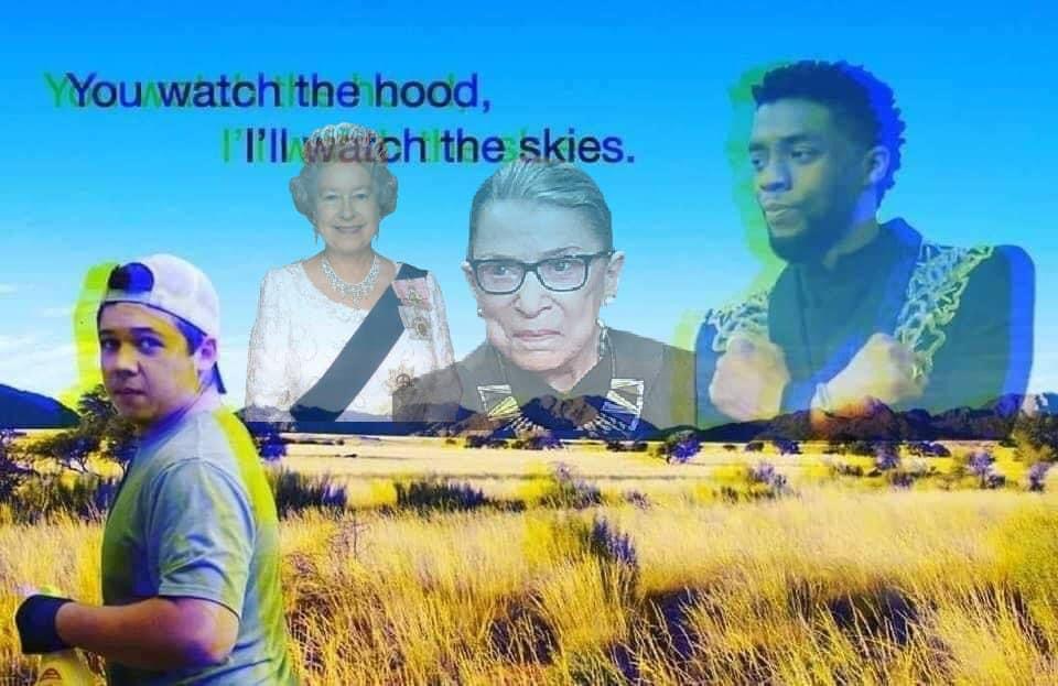 High Quality You watch the hood I’ll watch the skies Blank Meme Template
