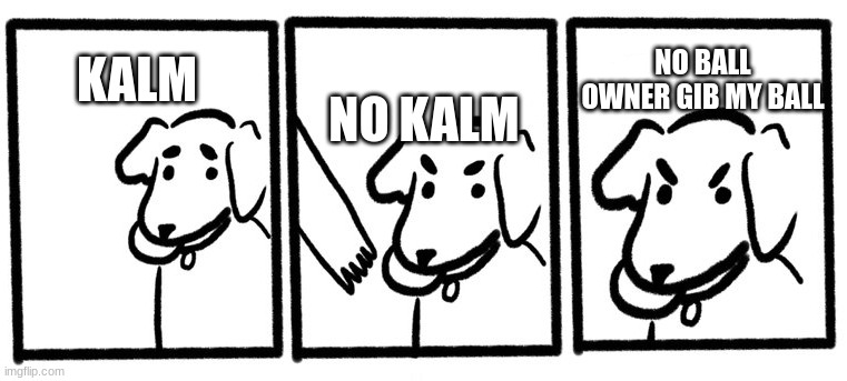No Take, Only Throw | NO BALL OWNER GIB MY BALL; KALM; NO KALM | image tagged in lol so funny | made w/ Imgflip meme maker