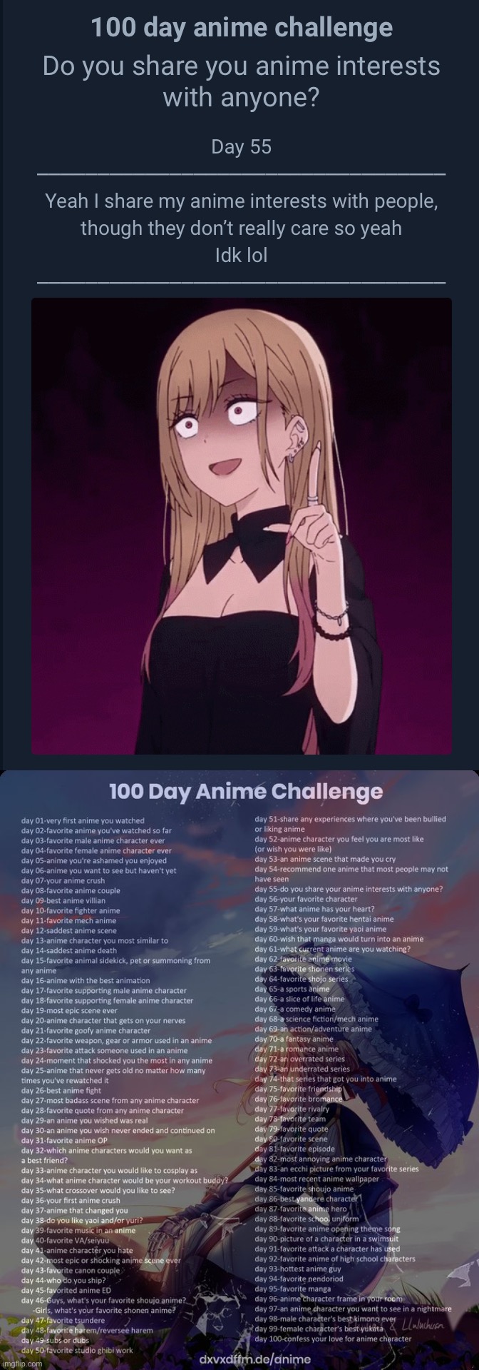 image tagged in 100 day anime challenge | made w/ Imgflip meme maker