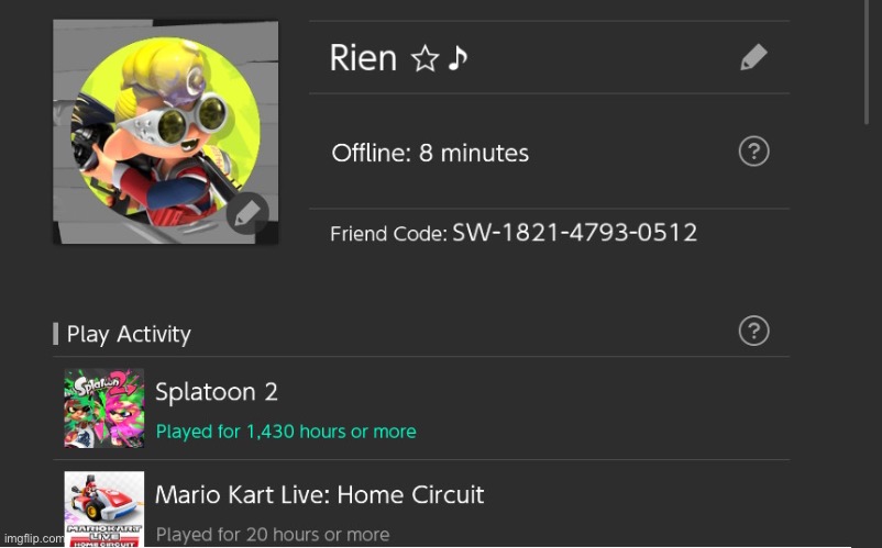 Ok everyone, if you wanna friend me on the switch, here’s my profile page- | made w/ Imgflip meme maker