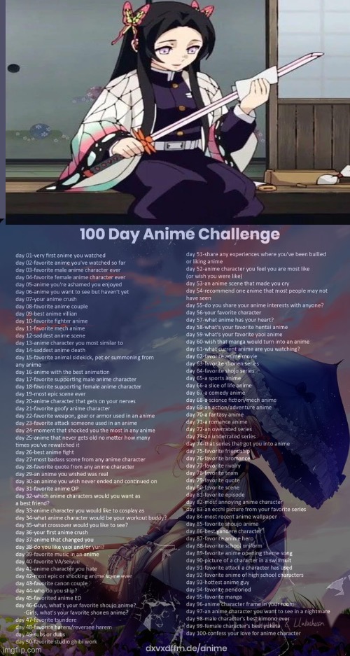 Day 4 | image tagged in 100 day anime challenge | made w/ Imgflip meme maker