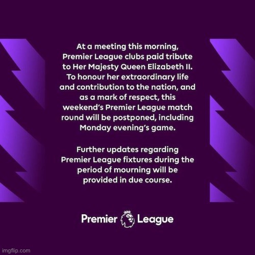 Premier League Announcement | image tagged in premier league | made w/ Imgflip meme maker