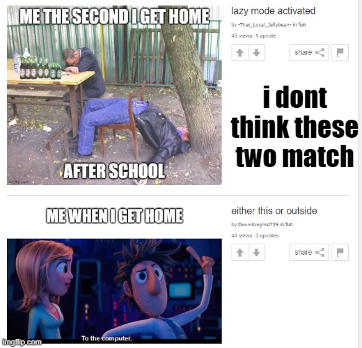 e | i dont think these two match | image tagged in different | made w/ Imgflip meme maker