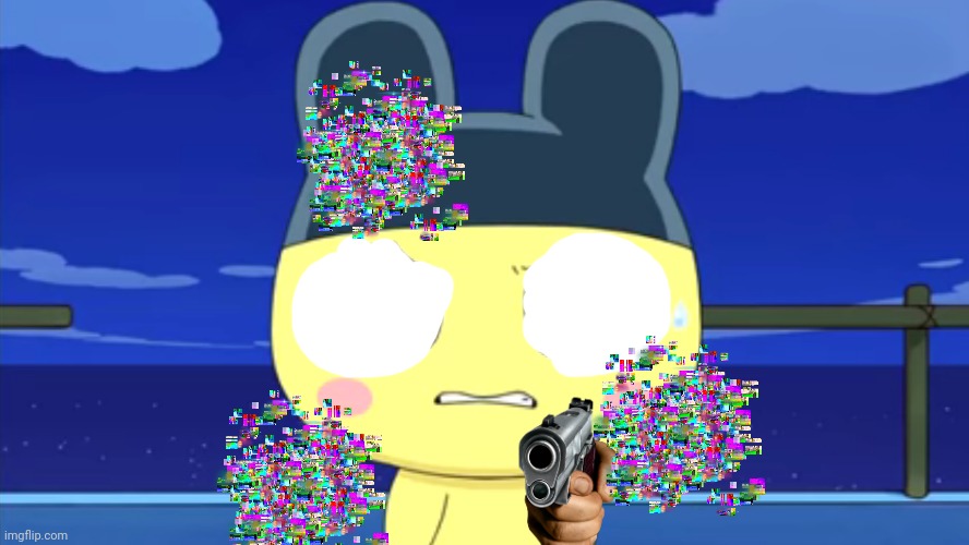 Pibby Mametchi | image tagged in angry mametchi | made w/ Imgflip meme maker