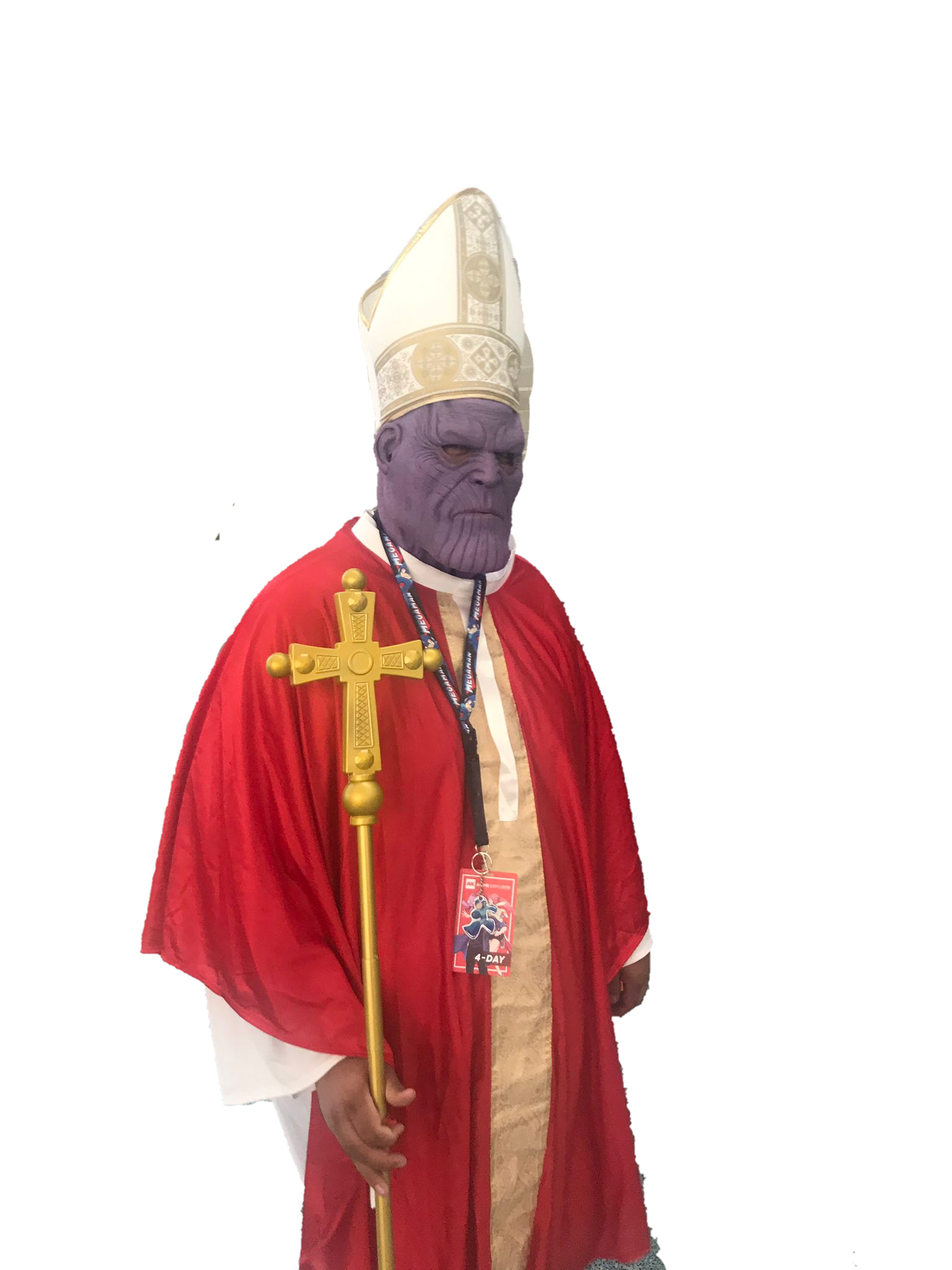 Pope Thanos sticker Blank Meme Template