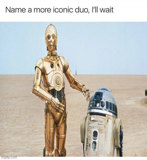 The Most Iconic Duo | image tagged in star wars | made w/ Imgflip meme maker