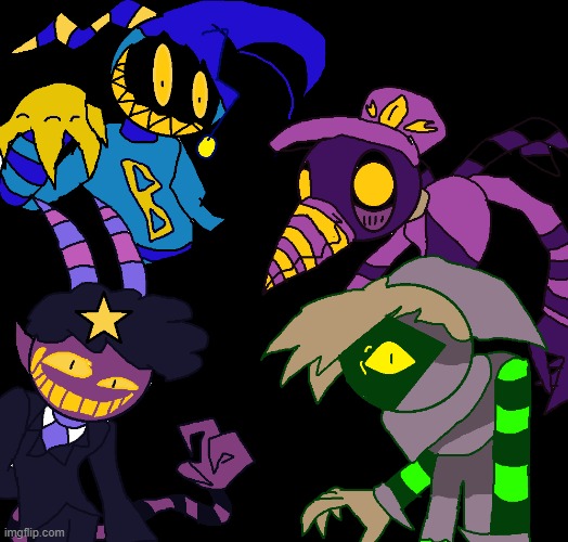 The Fun Gang! | image tagged in monsters | made w/ Imgflip meme maker