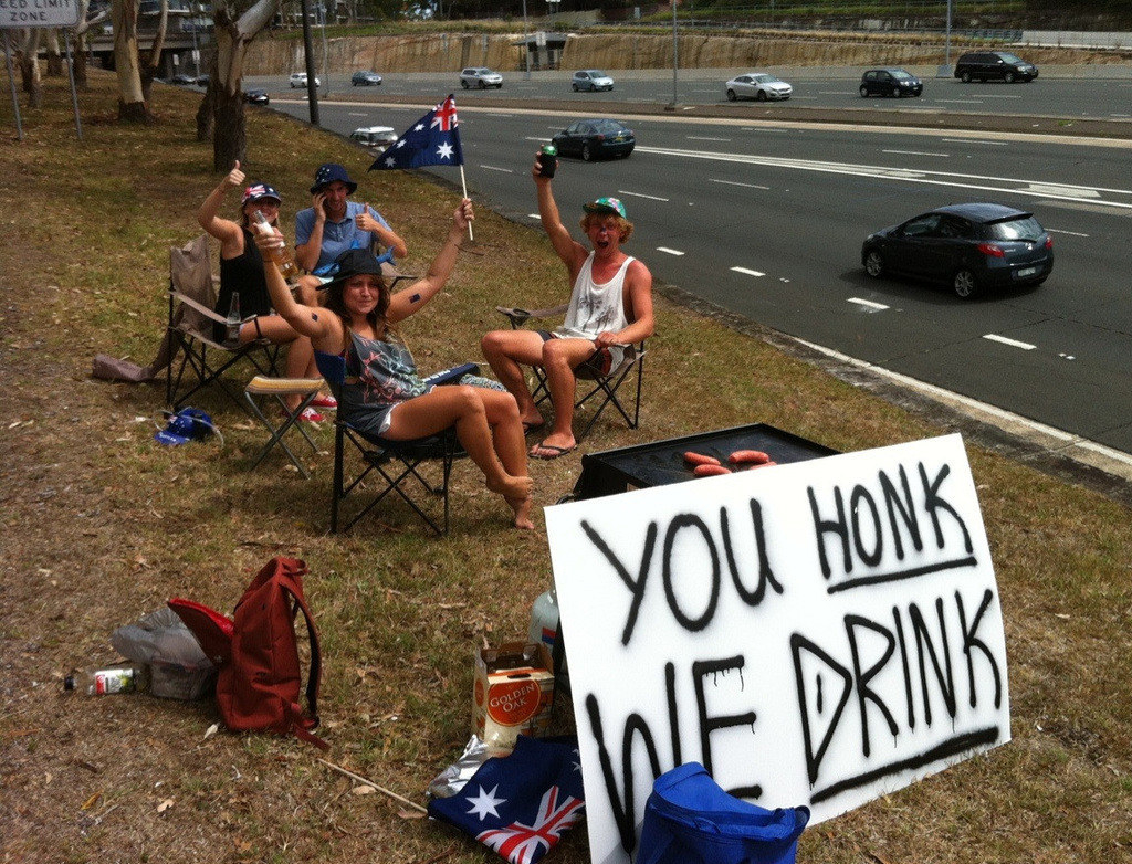 High Quality Australians Drinking Drunkards Aussie Down Under Blank Meme Template
