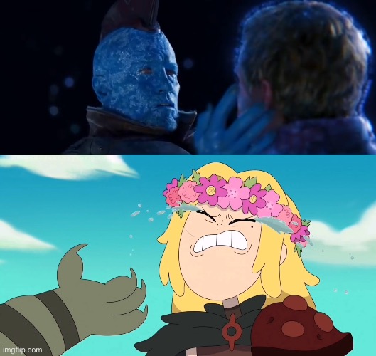 Sasha’s reaction to Yondu’s death | image tagged in amphibia,guardians of the galaxy,yondu,disney channel,crying | made w/ Imgflip meme maker