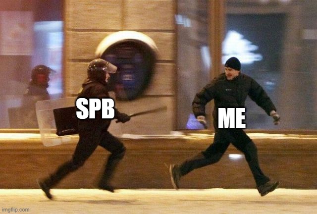 spb be like | ME; SPB | image tagged in police chasing guy,srb2k | made w/ Imgflip meme maker