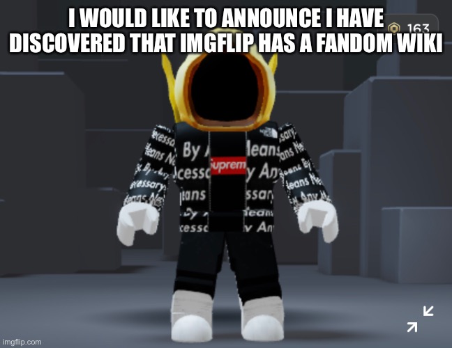 Link in comments | I WOULD LIKE TO ANNOUNCE I HAVE DISCOVERED THAT IMGFLIP HAS A FANDOM WIKI | made w/ Imgflip meme maker
