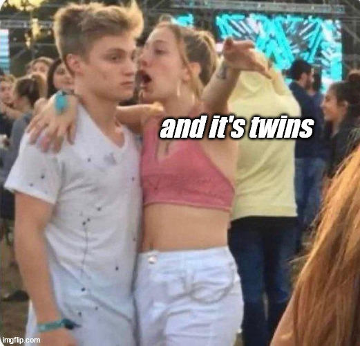 Girlspaining | and it's twins | image tagged in girlspaining | made w/ Imgflip meme maker