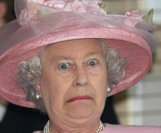 High Quality Queen Elizabeth Funny Face Blank Meme Template