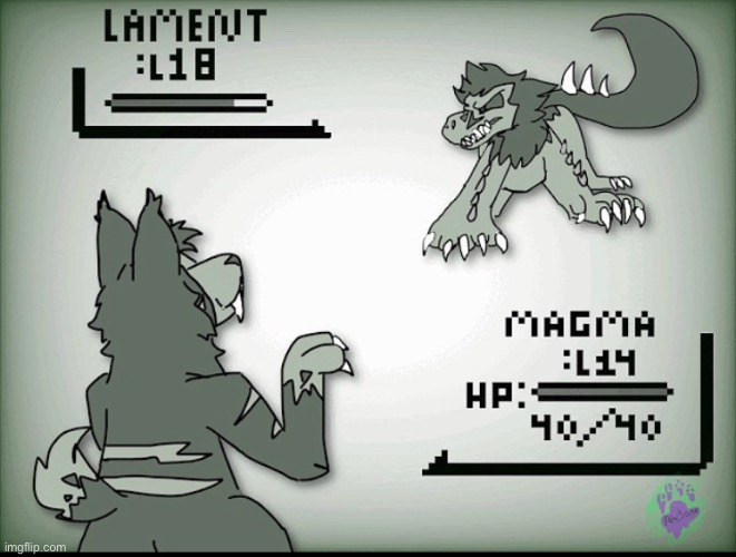 Check out what I found!! An OLD drawing of Magma and Lament, in the style of Pokémon! | made w/ Imgflip meme maker