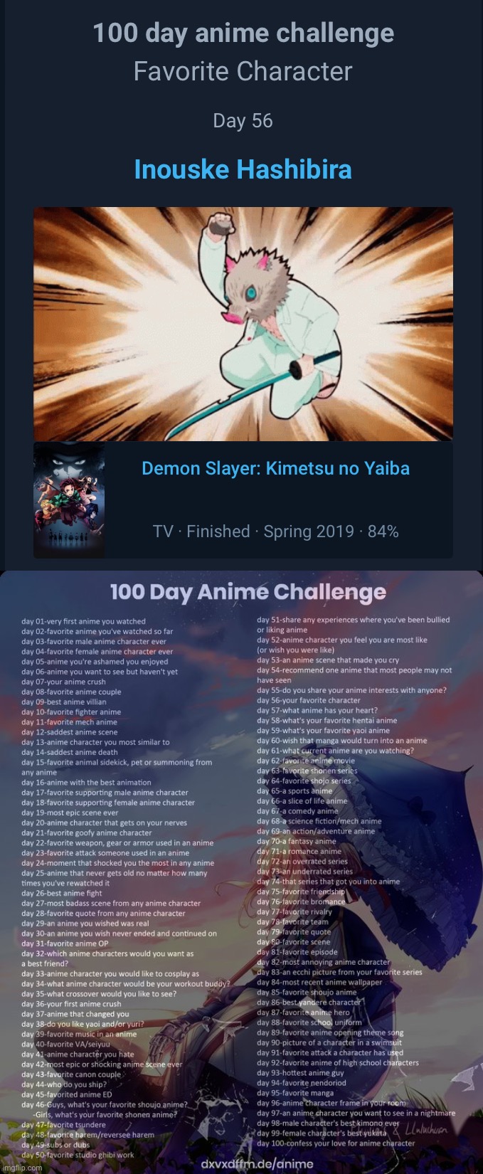 image tagged in 100 day anime challenge | made w/ Imgflip meme maker