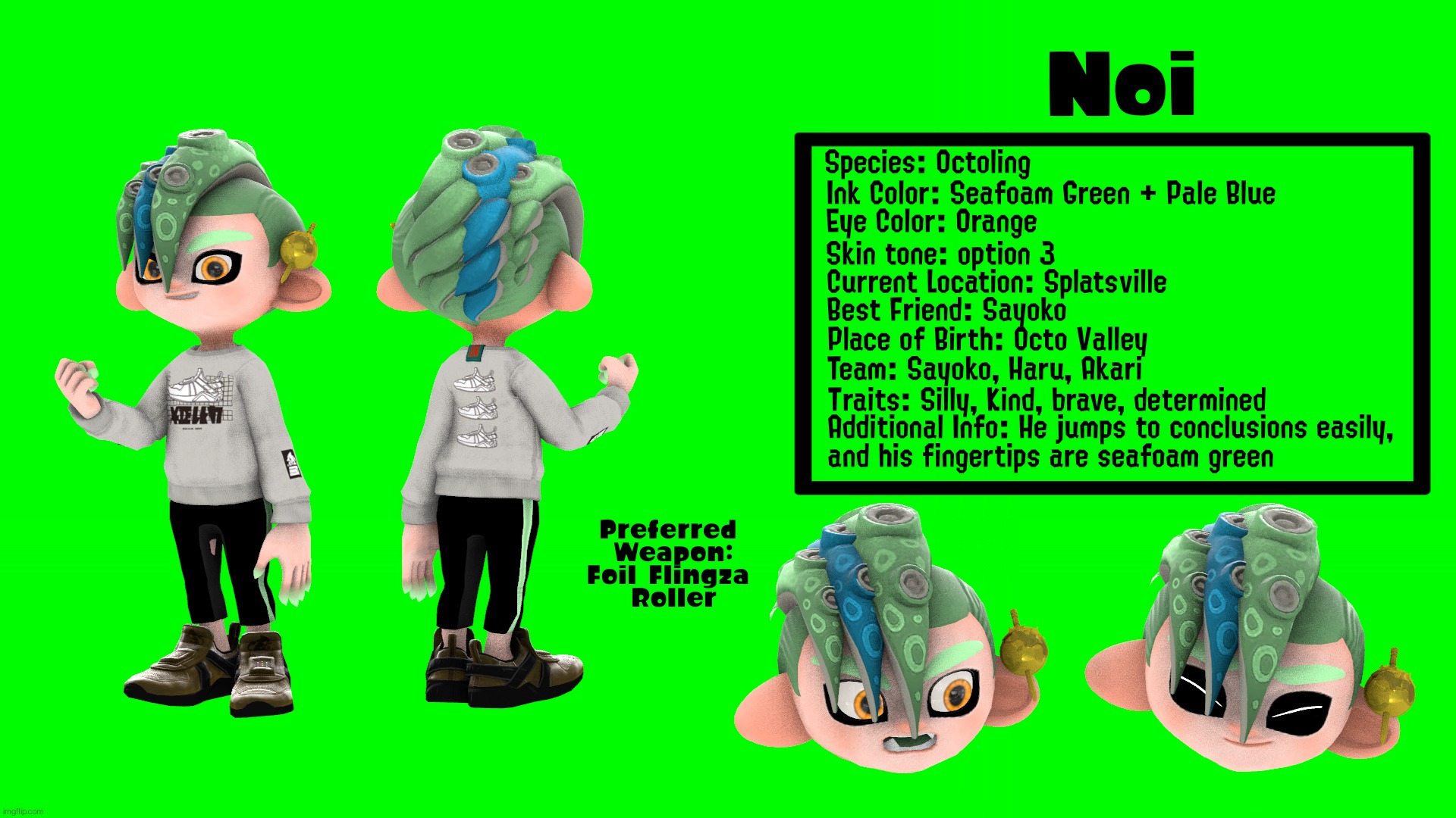 Have a oc ref | image tagged in splatoon,reference | made w/ Imgflip meme maker