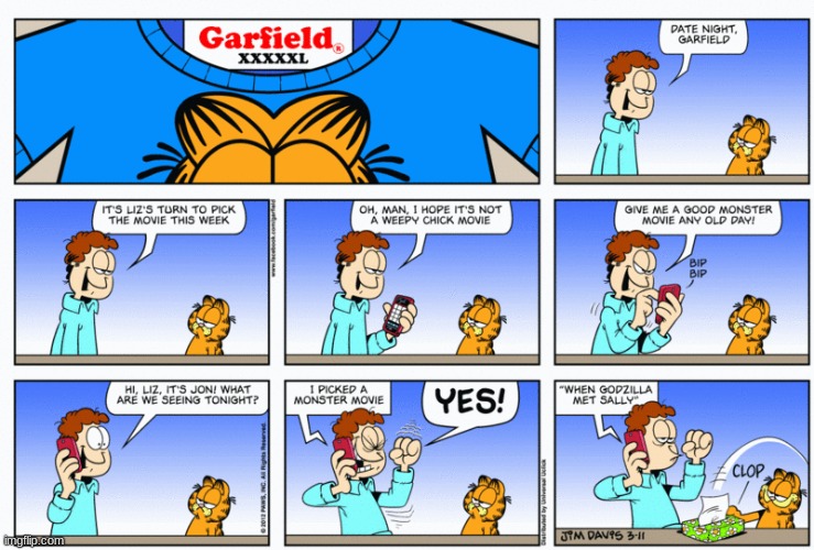The best of both worlds | image tagged in godzilla,garfield | made w/ Imgflip meme maker