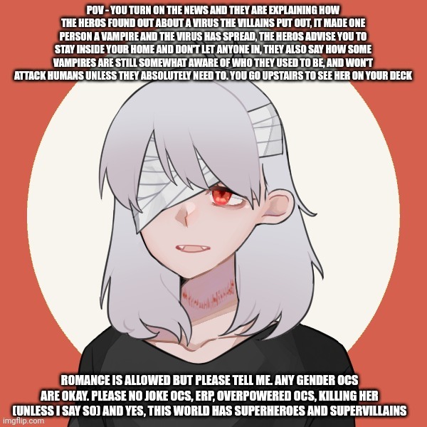 Have fun!!! | ROMANCE IS ALLOWED BUT PLEASE TELL ME. ANY GENDER OCS ARE OKAY. PLEASE NO JOKE OCS, ERP, OVERPOWERED OCS, KILLING HER (UNLESS I SAY SO) AND YES, THIS WORLD HAS SUPERHEROES AND SUPERVILLAINS | made w/ Imgflip meme maker