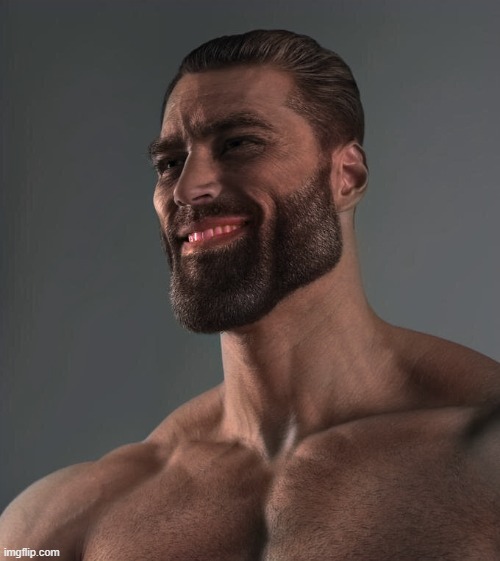 Colorized gigachad | made w/ Imgflip meme maker