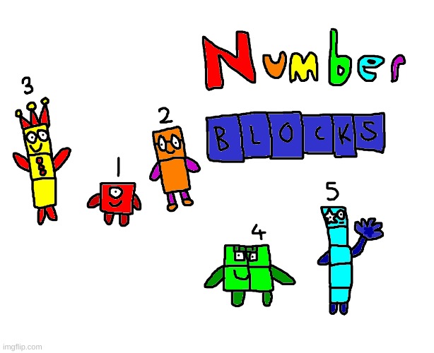 Numberblocks parody artwork | image tagged in numberblocks,parody,cute,fanart | made w/ Imgflip meme maker