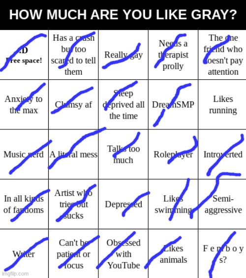 well- uhm | image tagged in gray's bingo | made w/ Imgflip meme maker