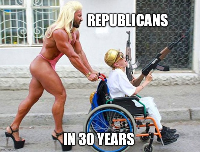 Alt-Right Nightmare | REPUBLICANS; IN 30 YEARS | image tagged in alt-right nightmare | made w/ Imgflip meme maker