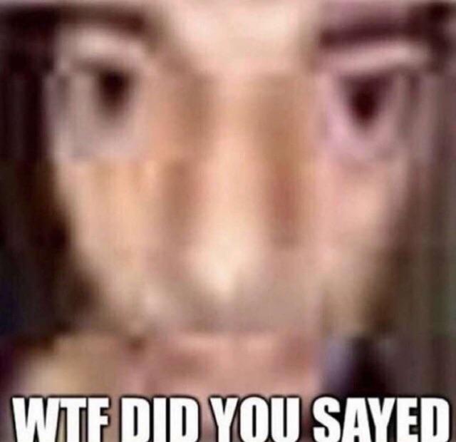 High Quality Wtf did you sayed Blank Meme Template