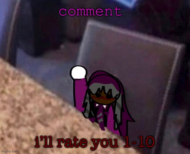 hi chat | comment; i’ll rate you 1-10 | image tagged in koa s question | made w/ Imgflip meme maker
