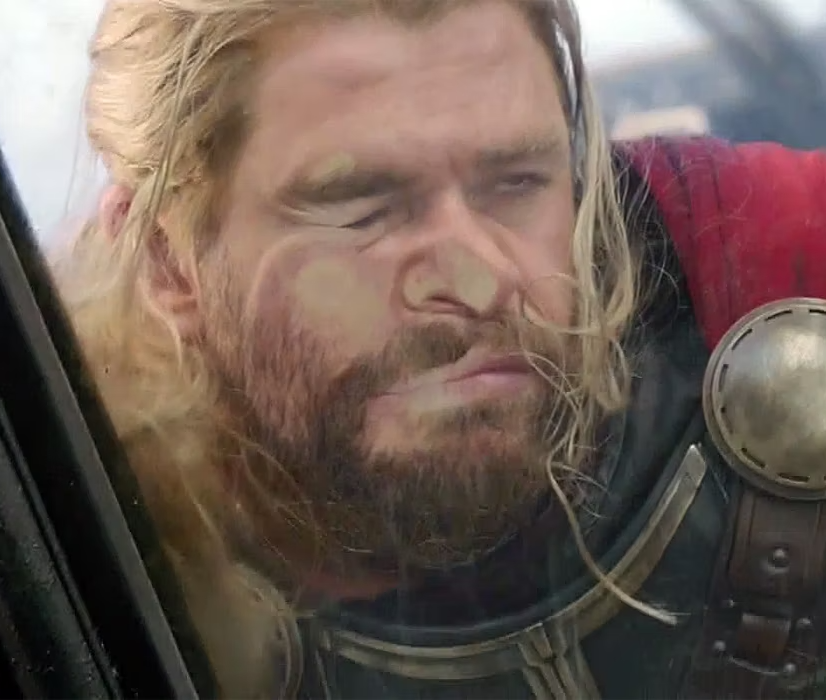 Thor against glass Blank Meme Template