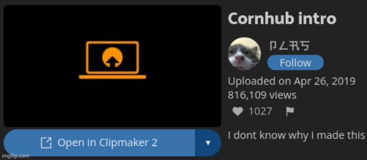 cornhub intro animation template ig | image tagged in memes,funny,cornhub,panzoid,no context,intro | made w/ Imgflip meme maker