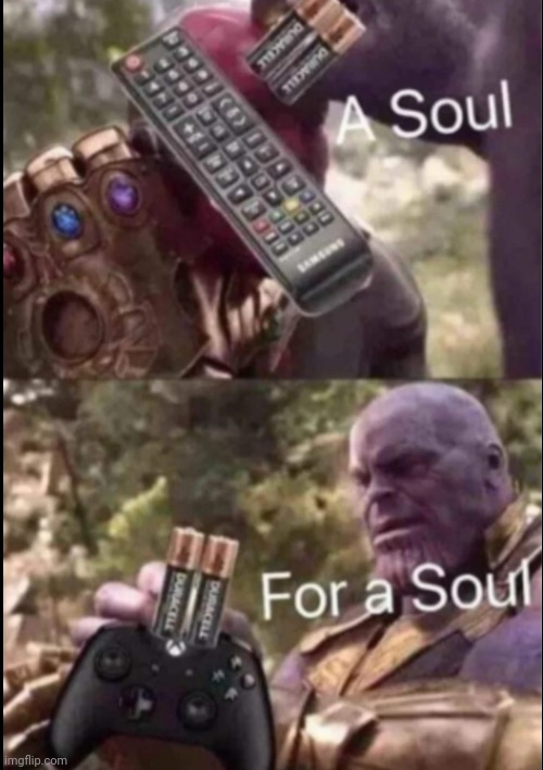 image tagged in thanos,battery,funny,memes | made w/ Imgflip meme maker